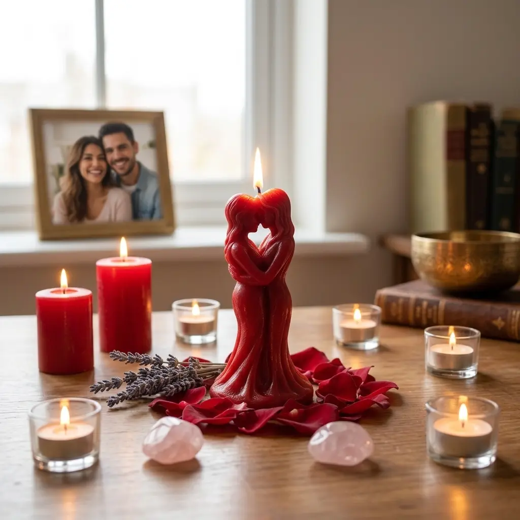 Vela simbólica de una pareja unida
