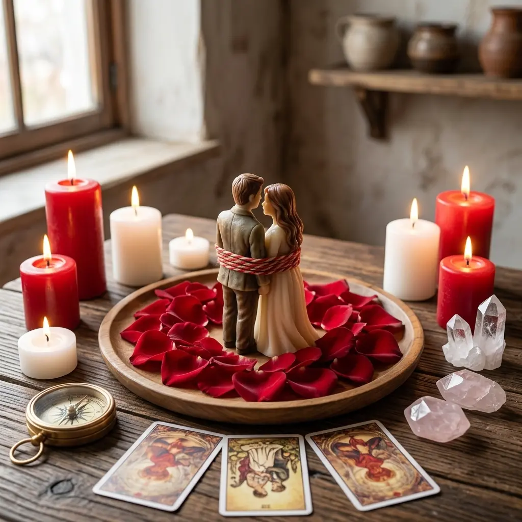 Representación simbólica de un ritual para el amor